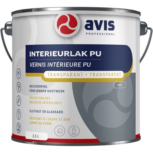 Avis Polyurethane blanke lak mat - 2,5 liter