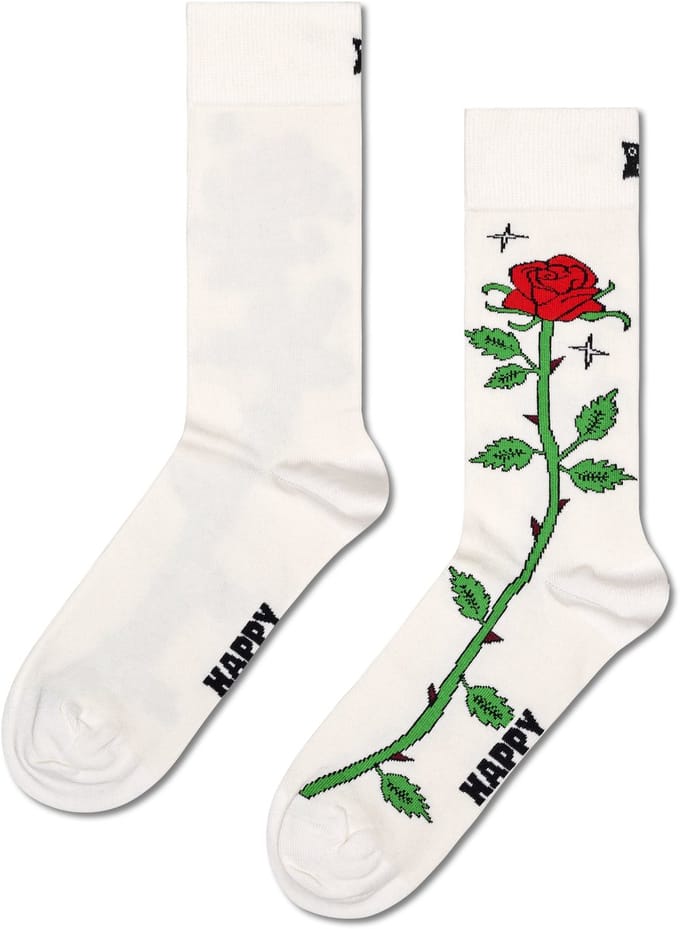 Happy Socks Rose Sock - unisex sokken - wit - Unisex - Maat: 36 - 40