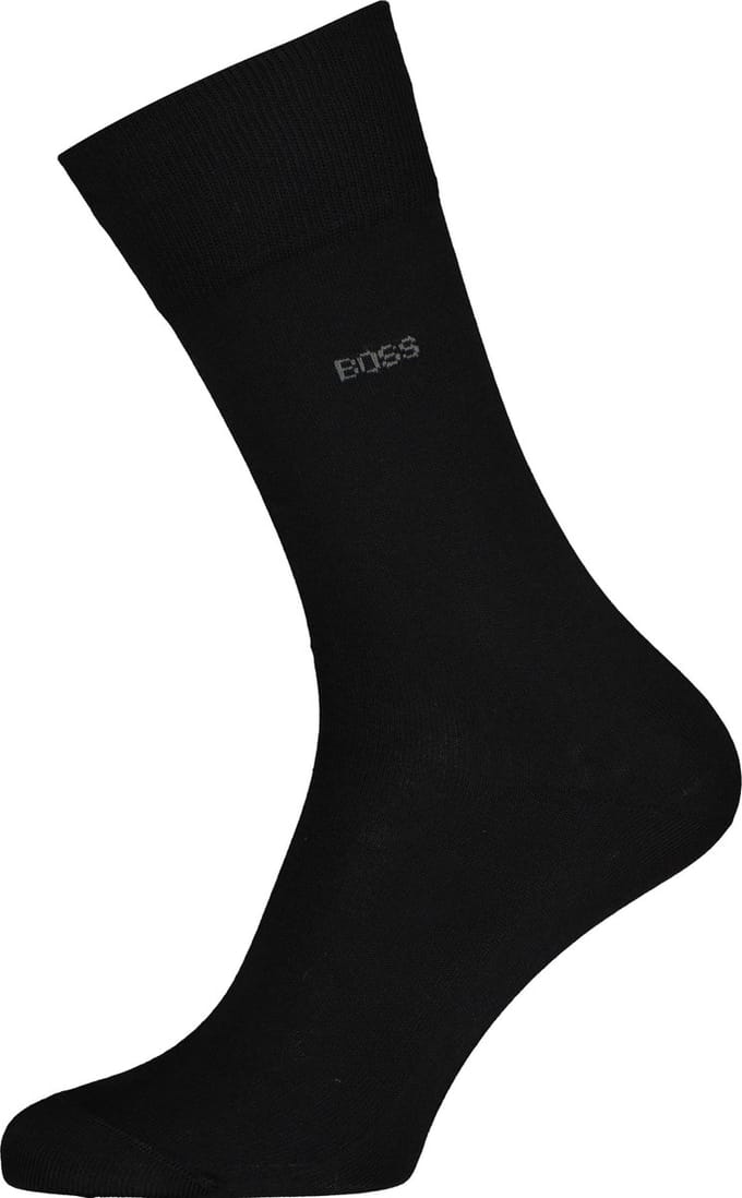 BOSS George uni (1-pack) - herensokken katoen - zwart