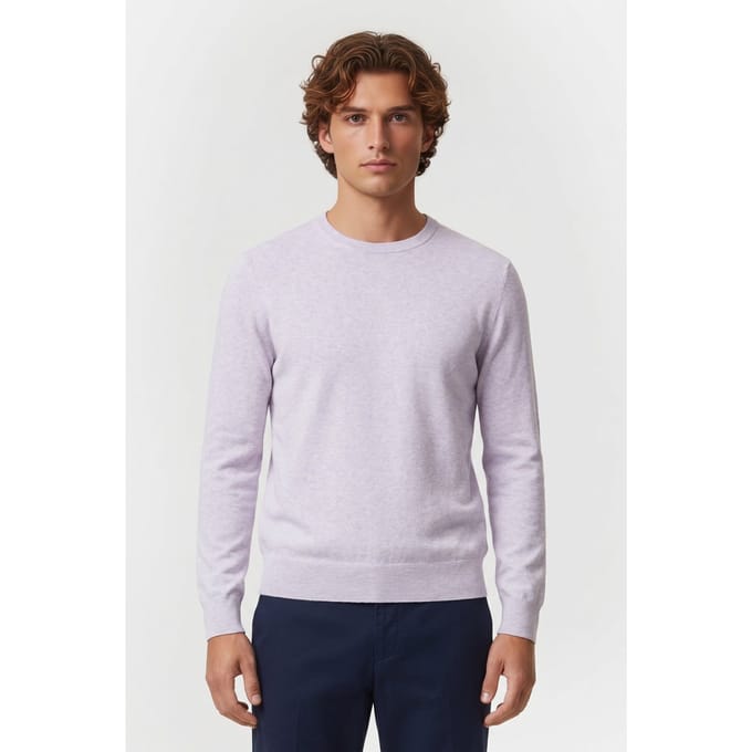 Brooks Brothers Cotton Crewneck Light Purple Größe: M | Pullover Outlet | Herren | Violett