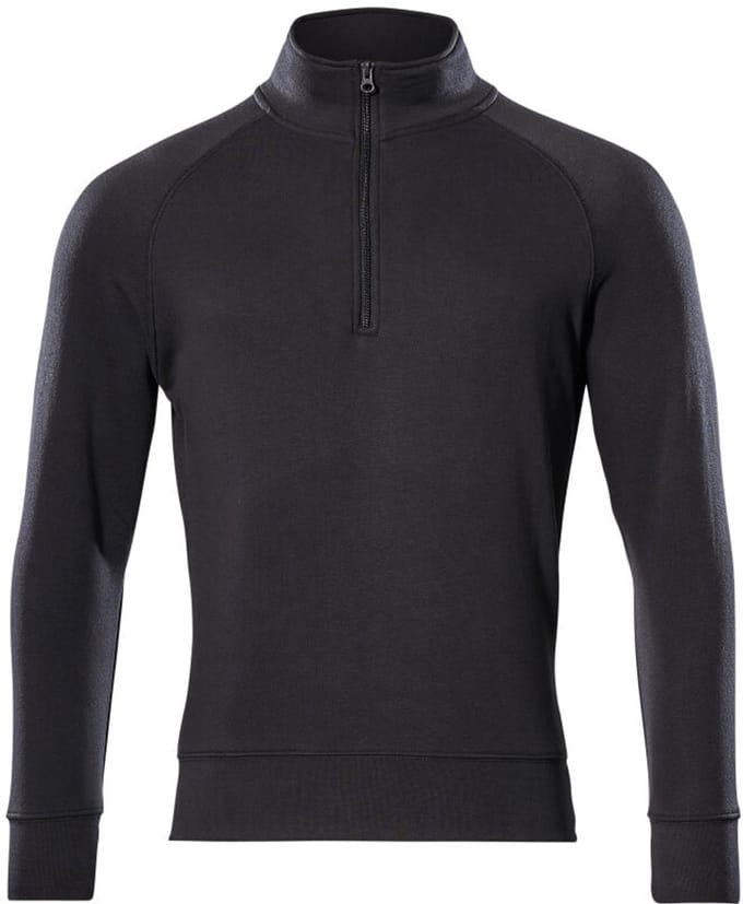 Mascot Crossover Sweatshirt met korte rits 50611-971 - Zwart - 4XL