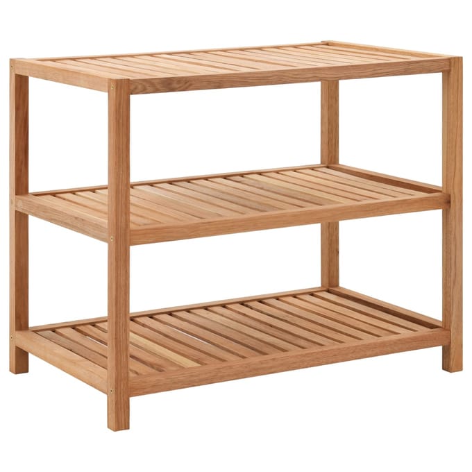 vidaXL - Badkamerrek - 65x40x55 - cm - massief - walnotenhout