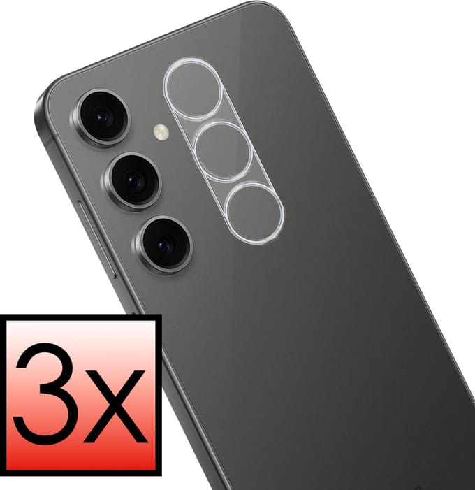 Camera Lens Protector - 3 Stuks - Geschikt voor Samsung Galaxy S24 FE - Camera Screenprotector - Beschermglas - Gehard Glas - Tempered Glass - Screen Protector