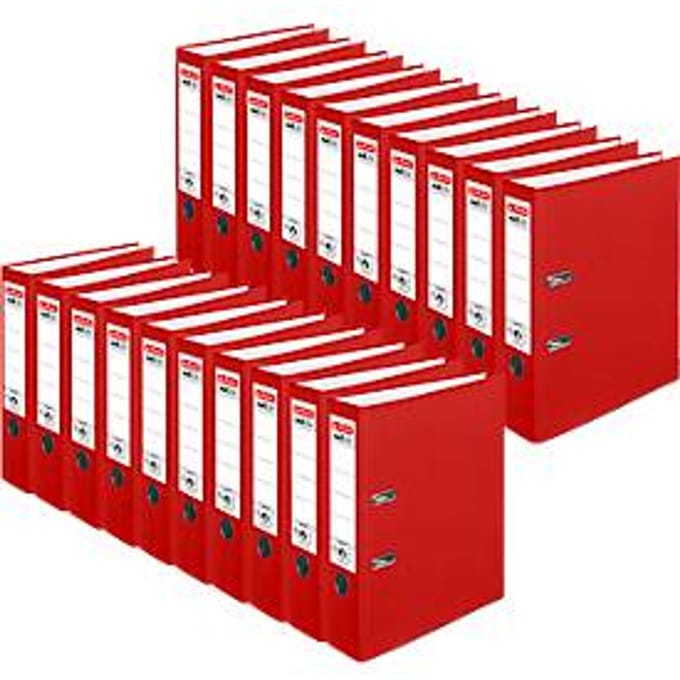 herlitz ordner maX.file protect, A4, rugbreedte 80 mm, 20 stuks, rood