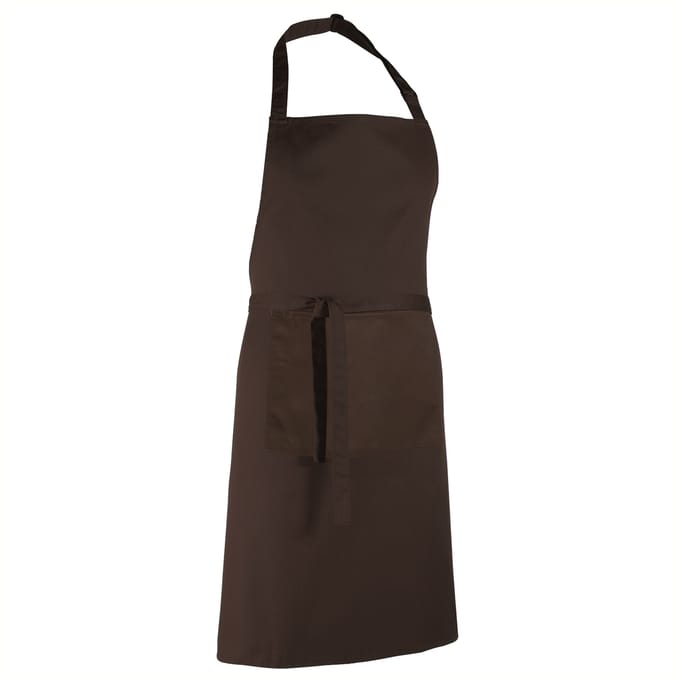Premier Dames/Dames Kleuren Bipschort Met Zak / Werkkleding (Pakket van 2) (Bruin)
