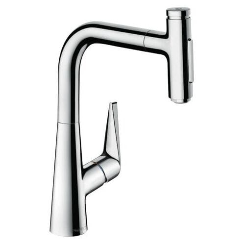Hansgrohe M51 M5117-H220 1-gats keukenkraan m. uittrekbare handdouche m. 110°/150° draaibare uitloop chroom