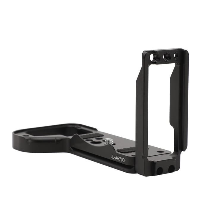 Support en L pour poignée de caméra en alliage d'aluminium avec 1/4 po 3/8 po pour interface Arca pour A6700 black