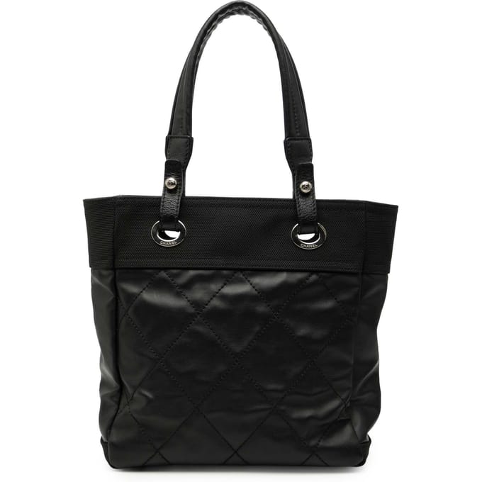 Tweedehands Kleine Gequilt Gecoate Canvas Paris Biarritz Tote