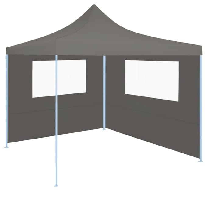 vidaXL - Prieelzijwand - met - ramen - 4x2 - m - antracietkleurig