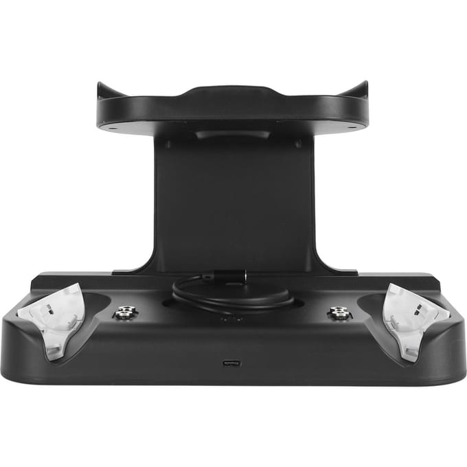 VR Laadstation USB C Snel Laden Meervoudige Beveiliging met 2 Oplaadbare Batterijen VR zwart