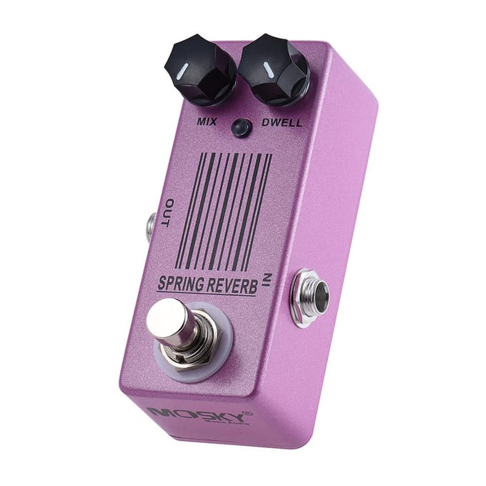 MOSKY MP-51 Spring Reverb Mini enkel gitaareffectpedaal True Bypass pink