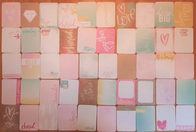 Project Life: Dreamy 50st 3''x4'' journaling cards (98181B)