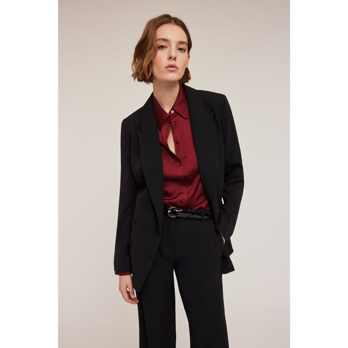 Motivi Double-breasted Oversized Blazer Black Größe: 32 | Blazer Outlet | Damen | Schwarz