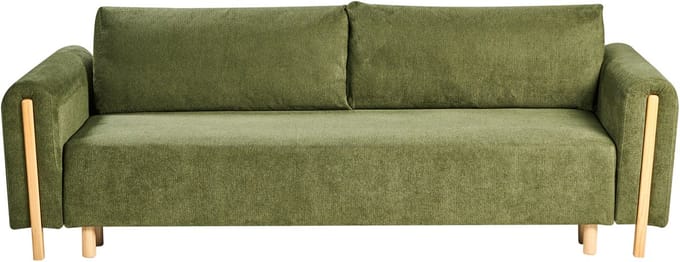 KVAM - Slaapbank 3-zits opbergruimte - Groen - Polyester