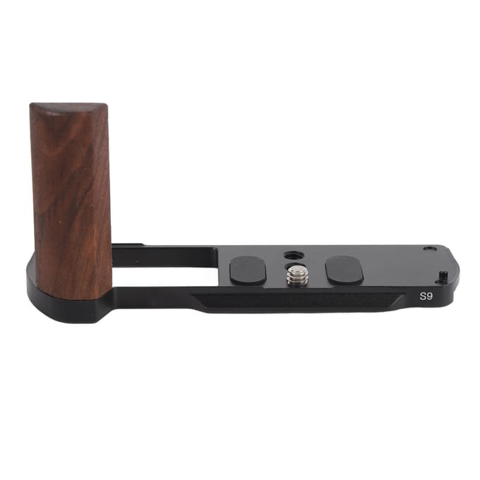 L-vorm Handgreep met Snelkoppelingsplaat Aluminiumlegering Antislip Eenvoudige Installatie voor LUMIX S9 black