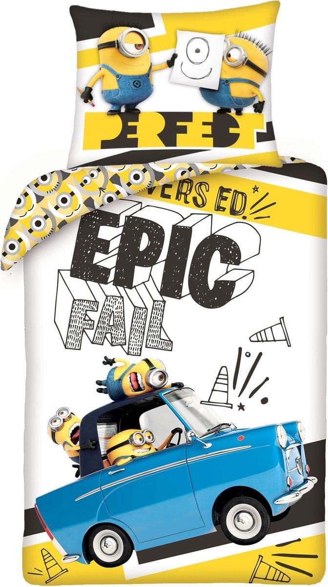 Minions Dekbedovertrek Epic Fail - 140 x 200 cm - Katoen