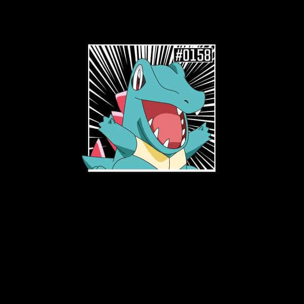 Pokemon Totodile Men's T-Shirt - Black - L