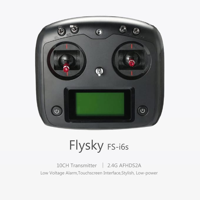 Flysky FS-i6s 2.4G 10CH AFHDS 2A Touchscreen Zender met FS-iA6B 6CH Ontvanger voor Afstandsbediening zwart
