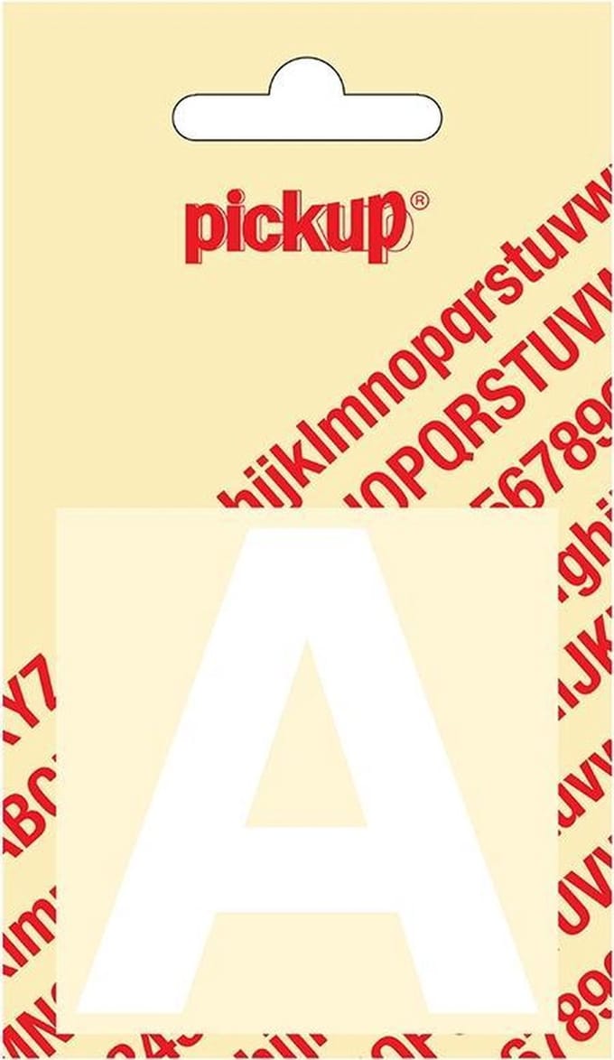 Pickup plakletter Helvetica 60 mm - wit A