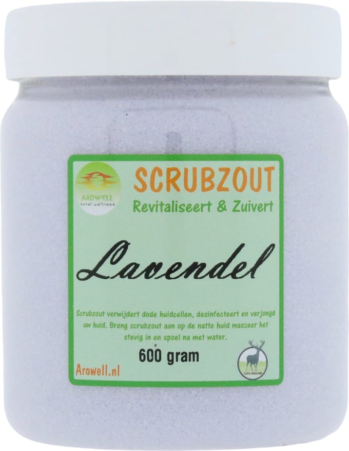 Arowell - Lavendel Body Scrub Scrubzout 600 gram