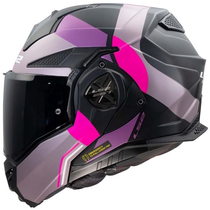 LS2 Helm Advant X Ultra FF901 mat zwart / roze maat S