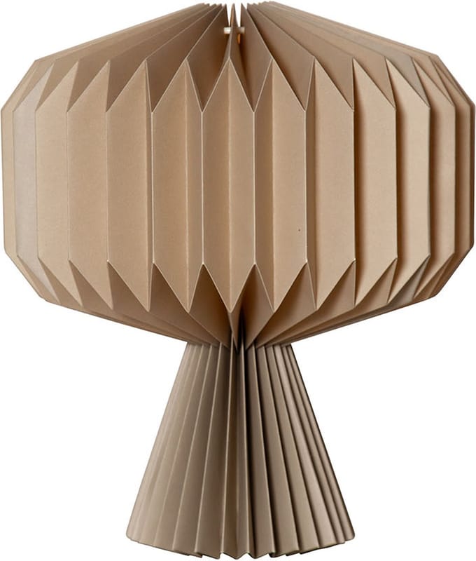 Tafellamp "Honeycomb" van FSC-papier, beige, opvouwbaar, voor E14-fitting, 33 cm