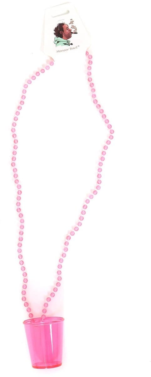 Ketting met shotglass pink - Roze