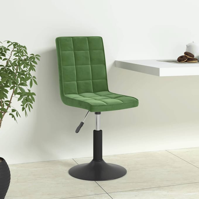 vidaXL - Eetkamerstoelen - draaibaar - 6 - st - fluweel - donkergroen