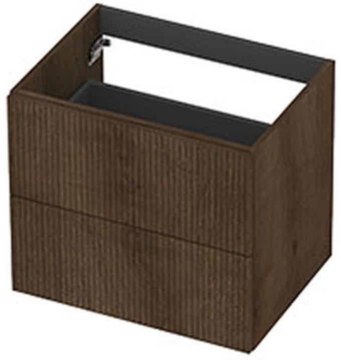 INK - Onderkast 2L Fineer Gefreesd Tbv Greep - 600x450x520 Mm - Chocolate
