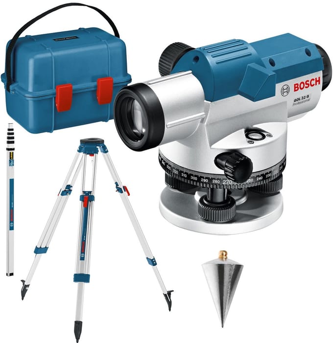Bosch optisch nivelleerapparaat GOL 32 G + bouwstatief BT160 + me...