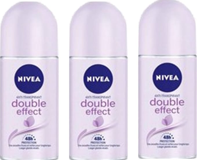 Nivea Double Effect Deodorant Roller - 3 x 50 ml - Voordeelverpakking