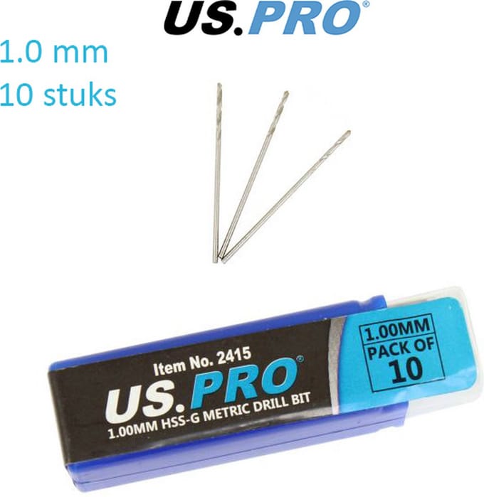 Metaal boren HSS-G 1.0 mm (10 stuks)