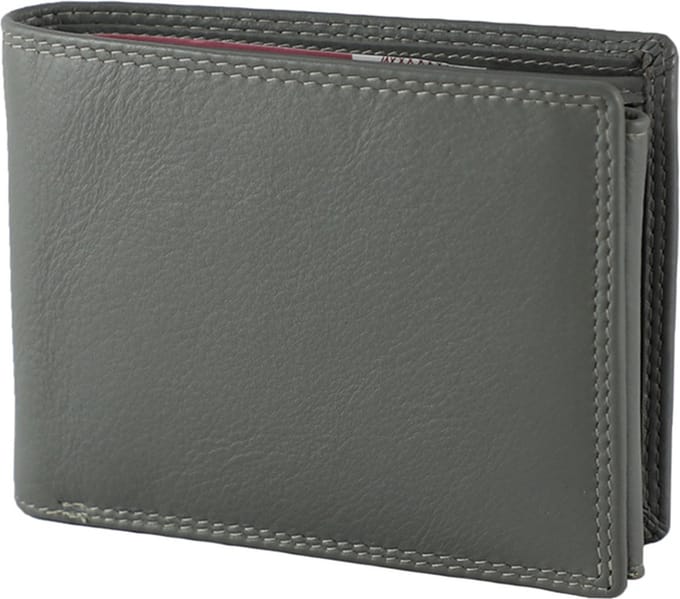 Houtkamp Leren Heren Portemonnee - Billfold - Nappa Leer - Grijs