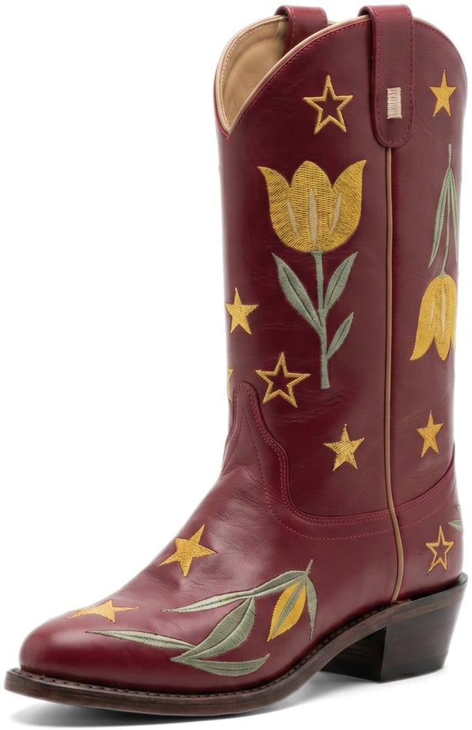 Bootstock x Hundred Pieces Cowboylaarzen - Kinderen - Rood - Leer