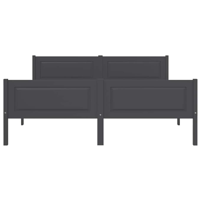 vidaXL - Bedframe - massief - grenenhout - grijs - 120x200 - cm