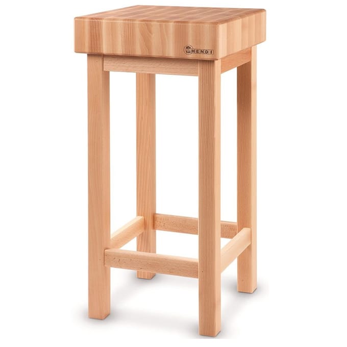 Bloc de boucher en bois 400x400x150mm avec support - Hendi 505625