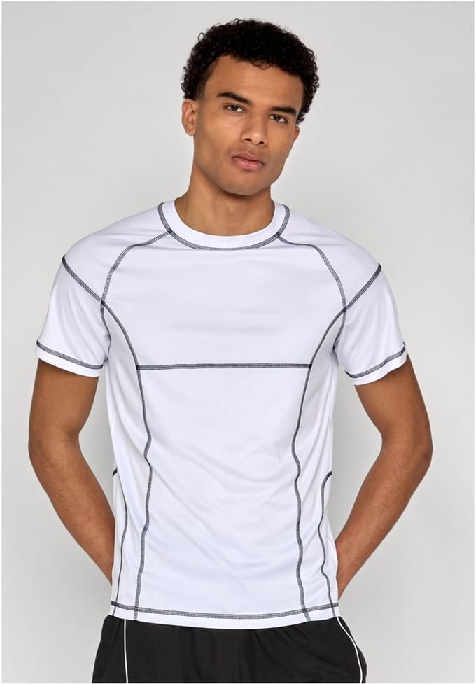 Urban Classics - Compression Heren Tshirt - M - Wit