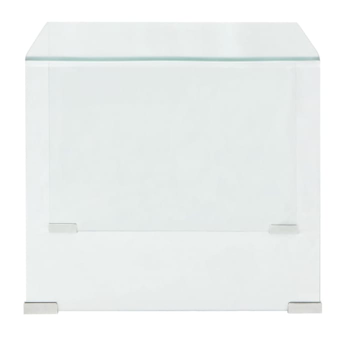 vidaXL - Salontafel - transparant - 49,5x50x45 - cm - gehard - glas