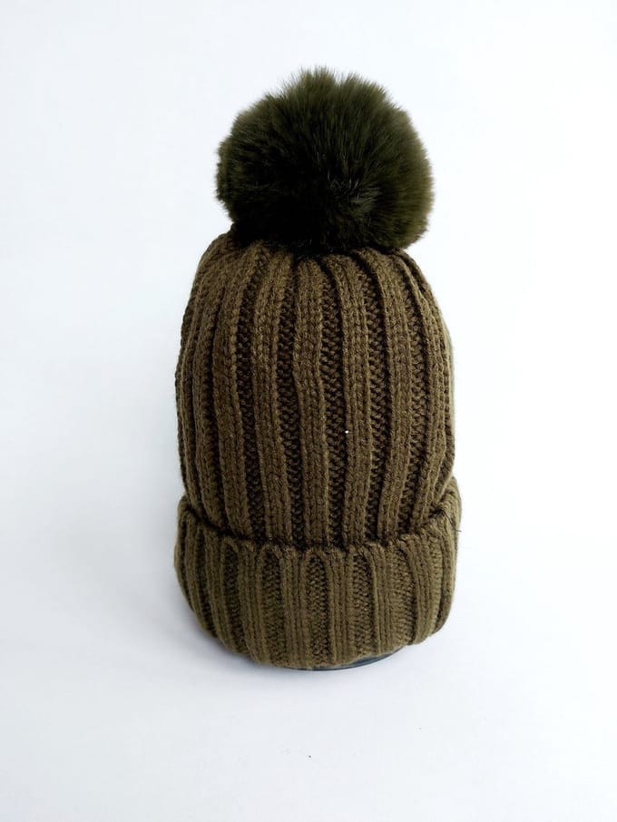 zaZa'z - Muts - Dames - Dames muts - Wintermuts - Beanie - Pompon - Groen - Onesize