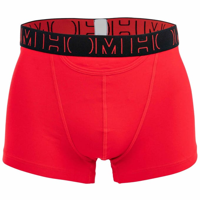 HOM - Boxerlines#2 - Boxer Briefs HO1 (2-pack) - Heren Boxer met horizontale gulp - Rood/Zwart - Maat S