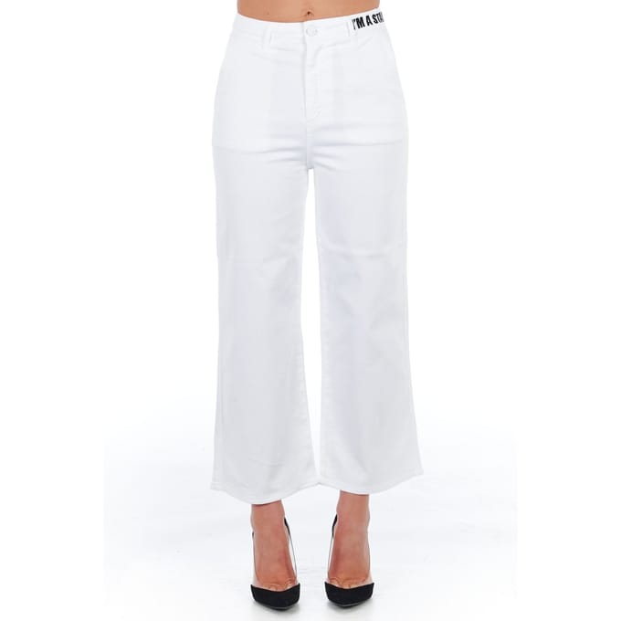 Frankie Morello Women's Wbrilliantwhite Jeans & Pant