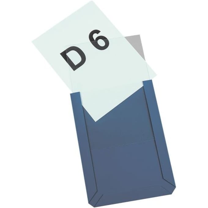 Magneet-insteekhoezen, A6 staand, blauw, 10 stuks
