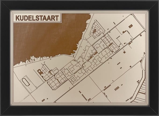 Houten stadskaart van Kudelstaart