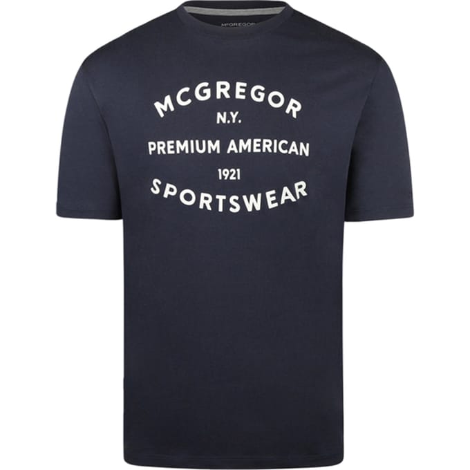 McGregor T- Shirt Premium Navy Größe: M | Bedruckte T-Shirts Outlet | Herren | Blau
