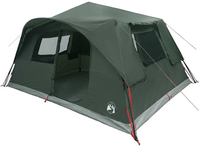 vidaXL - Directe - Tent - 10-persoons - Leger - Groen - Polyester - en - Staal