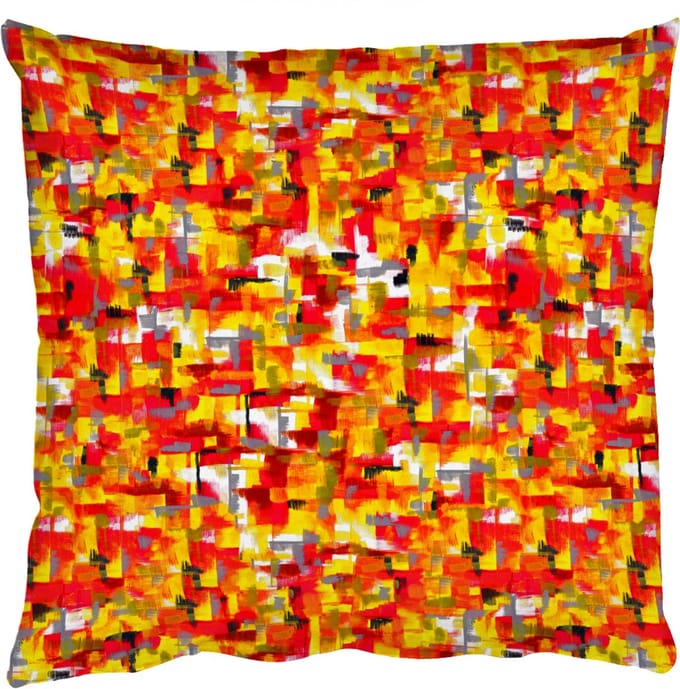 Sierkussens - Kussentjes Woonkamer - 40x40 cm - Abstract - Verf - Rood
