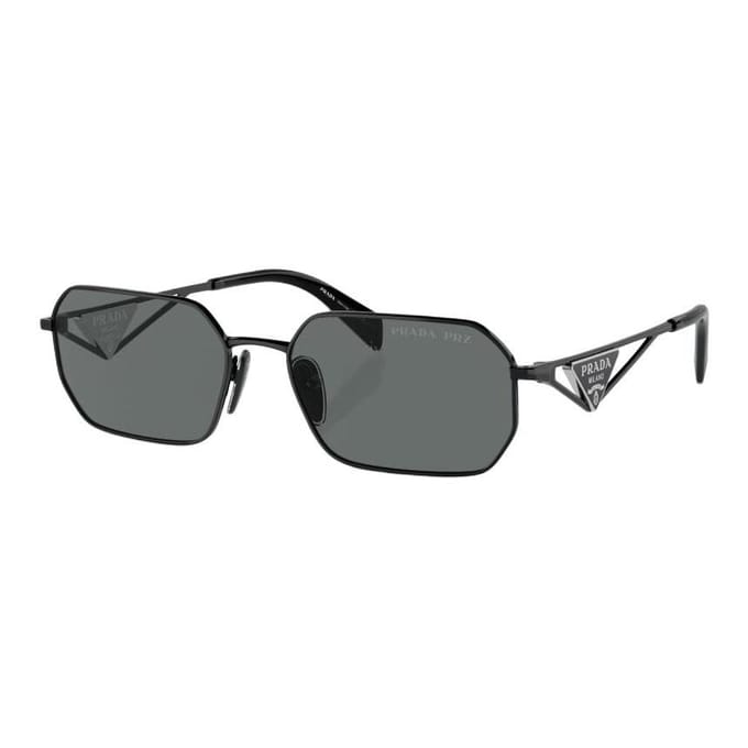 Prada Hol Frame Metaal Vierkant Zonnebril Heren zonnebril Zwart PRA51S1AB5Z1 Basic Packaging-Eyeglass Case+Box