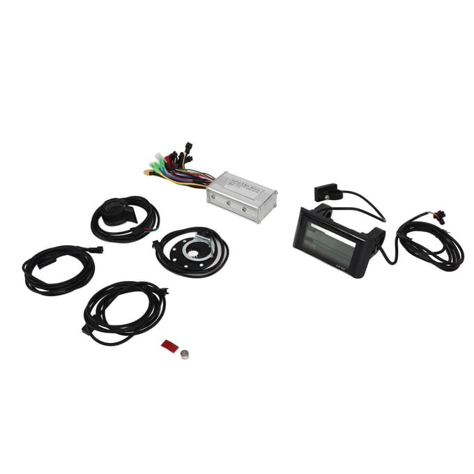 Elektrische Fiets Conversie Kit 17A Controller SW900 Paneel 130X Duimgas Uitschakelingssensor voor gray