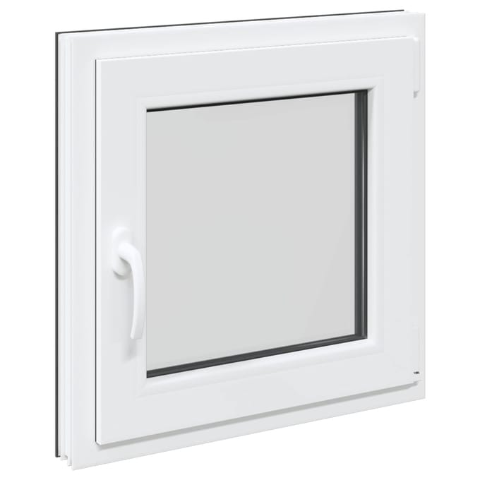 vidaXL - Kleur - binnenkant - kelderraam - Wit - RISOR - 60 - x - 60 - cm
