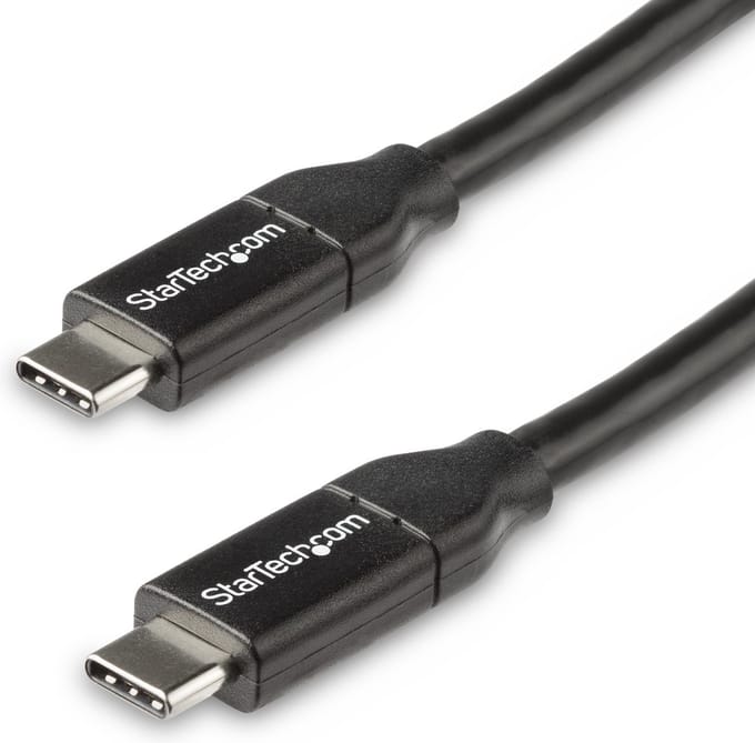 StarTech.com 0.5m USB-C Aan USB C Cable - 5A PD - USB 2.0 USB-IF Certified - USB-C cable - 50 cm